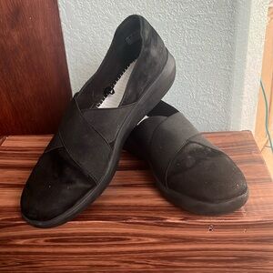Black Clarks slip ins, size 9